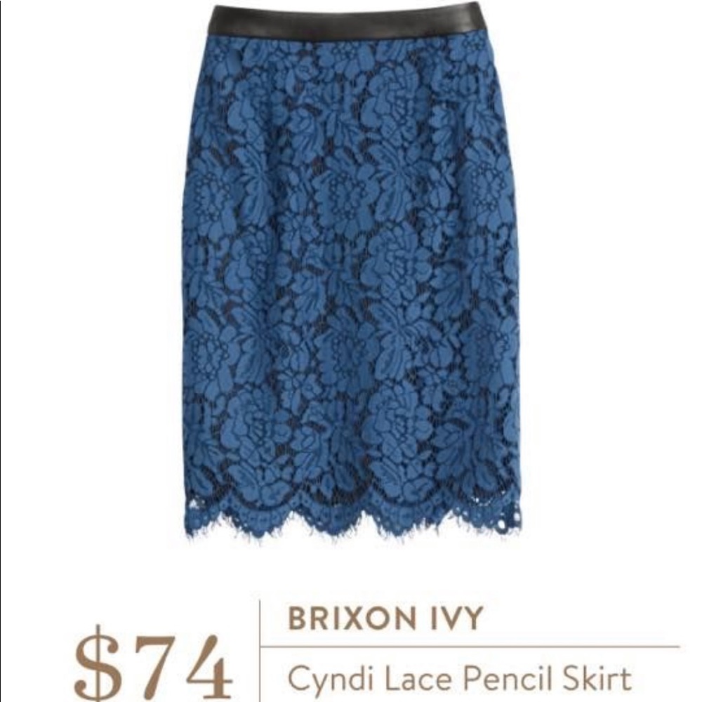 NWT Stitchfix blue lace skirt